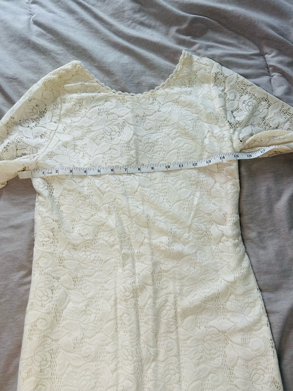 Cream  Long-Sleeve Sheath Dress - Women's Dress Size M without tag see mesures - Picture 7 of 14